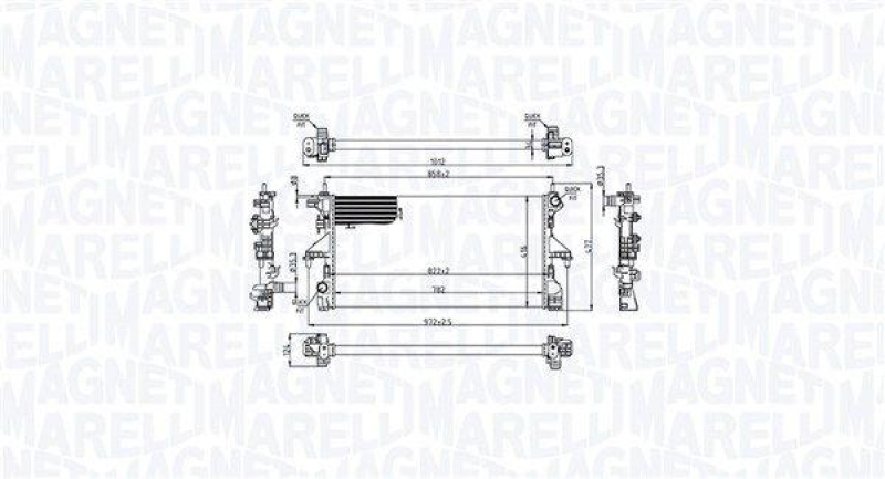 MAGNETI MARELLI Kühler, Motorkühlung 350213215200