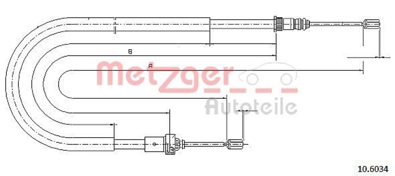 METZGER Cable Pull, parking brake