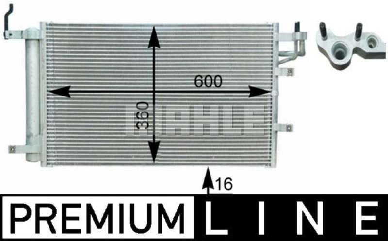 MAHLE Kondensator, Klimaanlage BEHR *** PREMIUM LINE ***