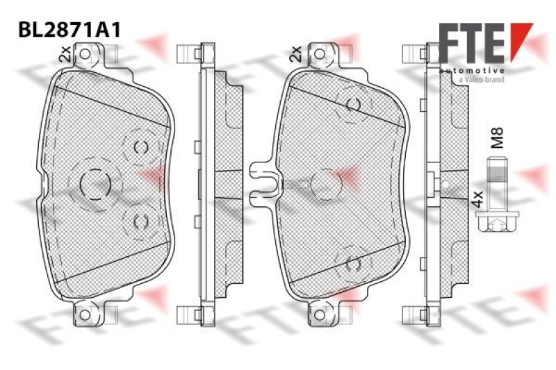 FTE Brake Pad Set, disc brake