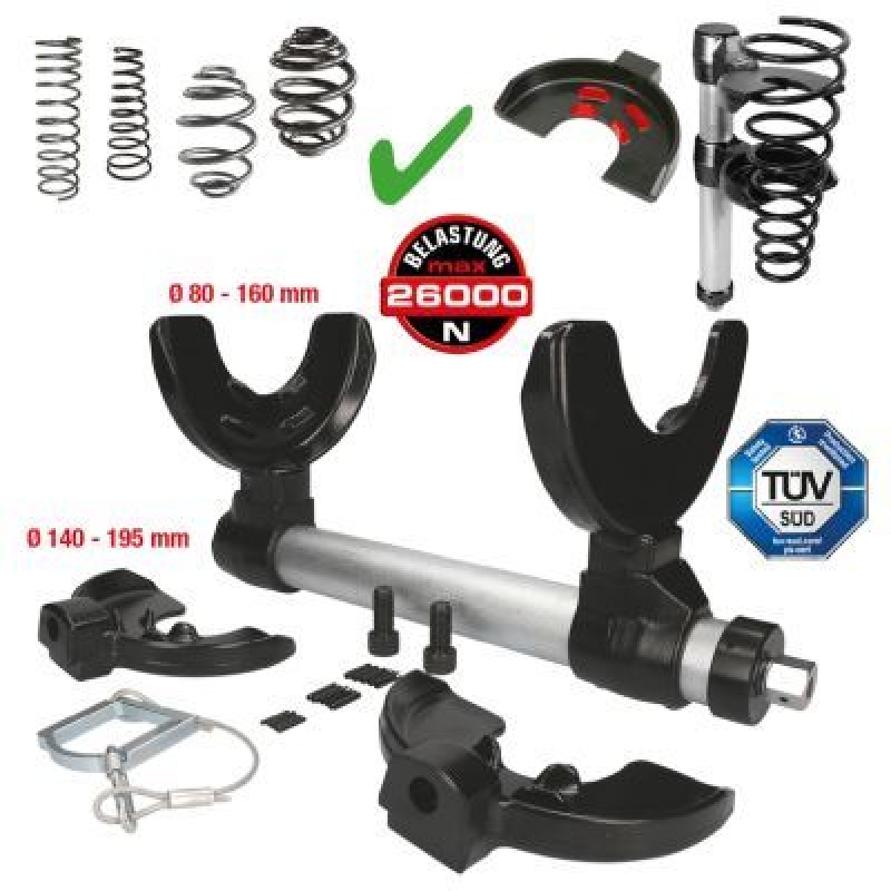 KS TOOLS Federspannersatz, Fahrwerksfeder