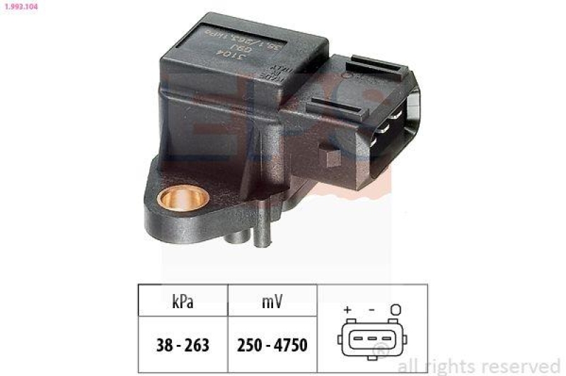 EPS Luftdrucksensor, Höhenanpassung Made in Italy - OE Equivalent