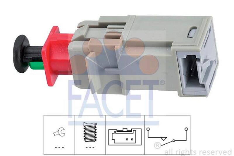 FACET Switch, clutch control (cruise control) Made in Italy - OE Equivalent