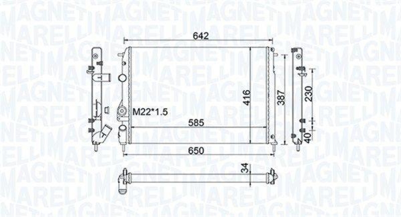 MAGNETI MARELLI Kühler, Motorkühlung