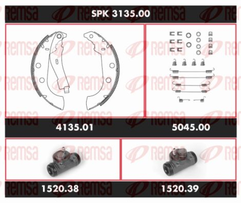 REMSA Bremsensatz, Trommelbremse Super Precision Kit