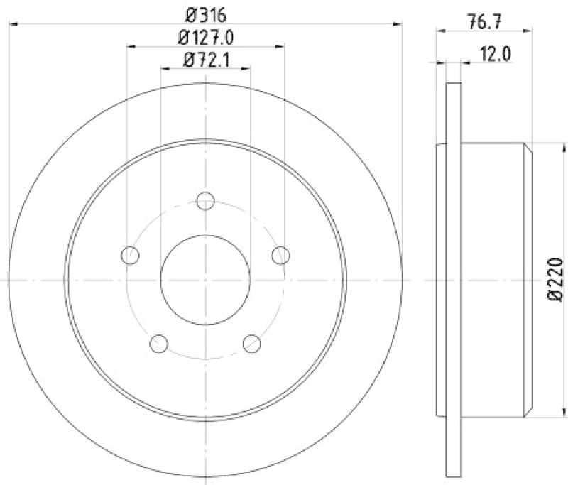 2x MINTEX Bremsscheibe