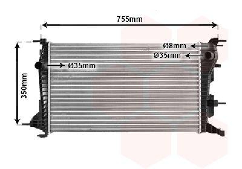 VAN WEZEL Radiator, engine cooling