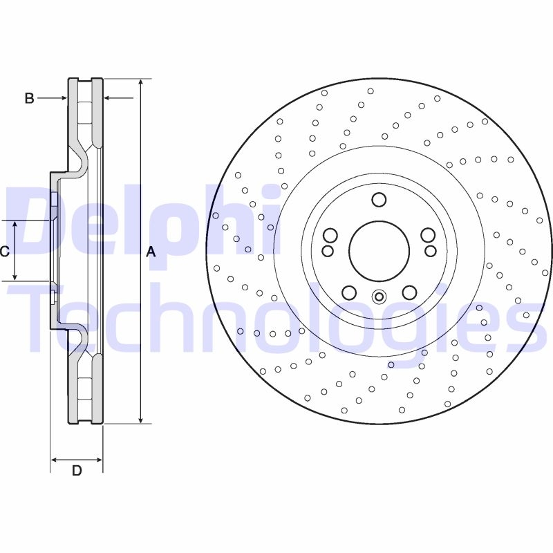 2x DELPHI Bremsscheibe