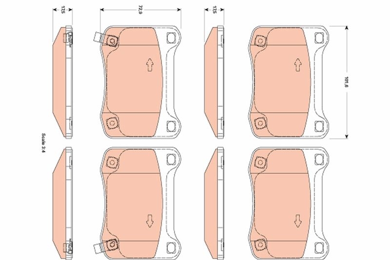 TRW Brake Pad Set, disc brake