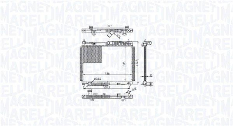 MAGNETI MARELLI Kühler, Motorkühlung