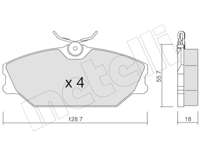 METELLI Brake Pad Set, disc brake