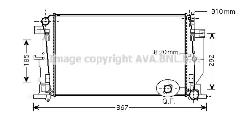 AVA QUALITY COOLING Kühler, Motorkühlung