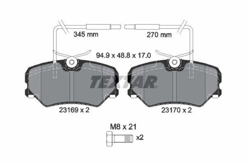 TEXTAR Bremsbelagsatz, Scheibenbremse Q+ 2316901