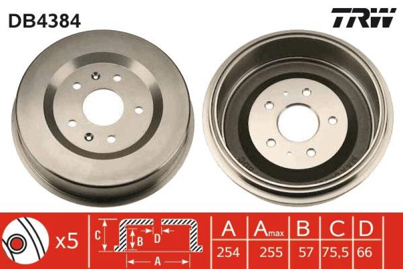 2x TRW Bremstrommel