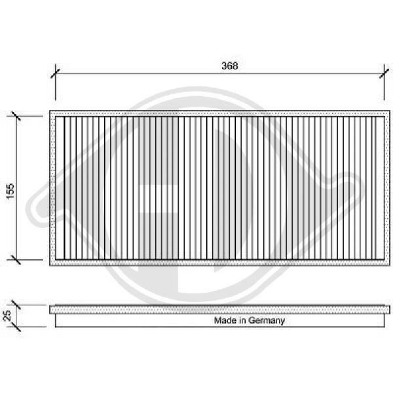 DIEDERICHS Filter, Innenraumluft DIEDERICHS Climate DCI1025