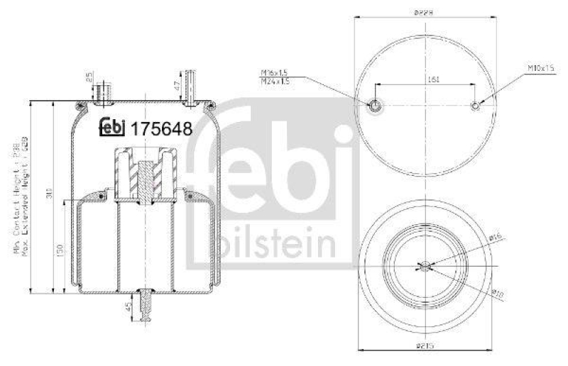 FEBI BILSTEIN Federbalg, Luftfederung 175648