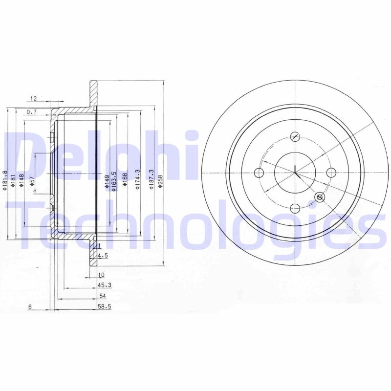 2x DELPHI Bremsscheibe