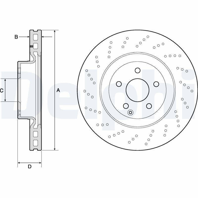 2x DELPHI Bremsscheibe