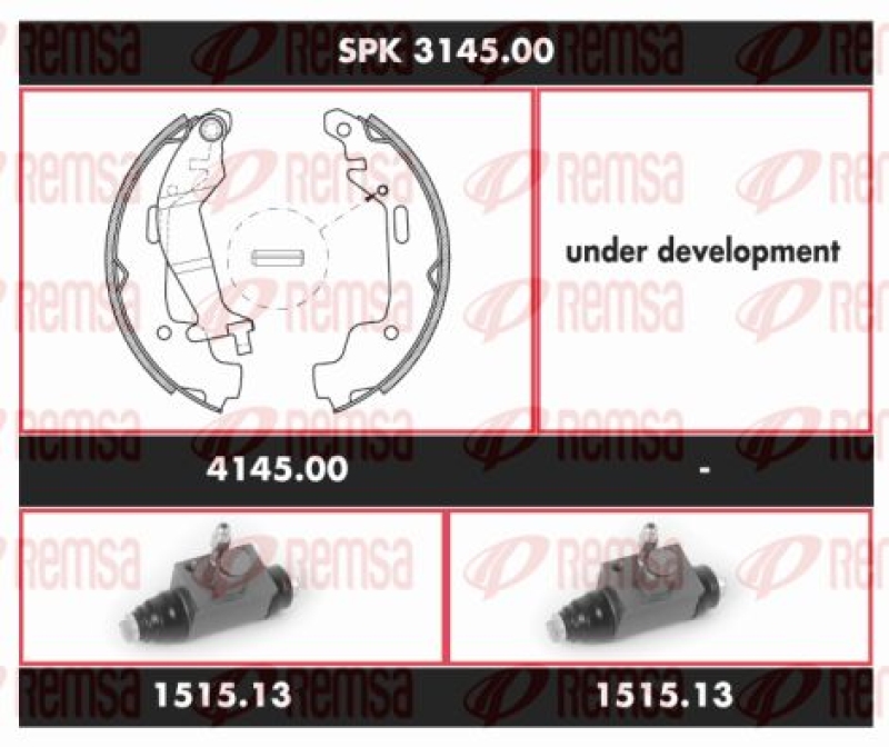 REMSA Brake Kit, drum brake Super Precision Kit