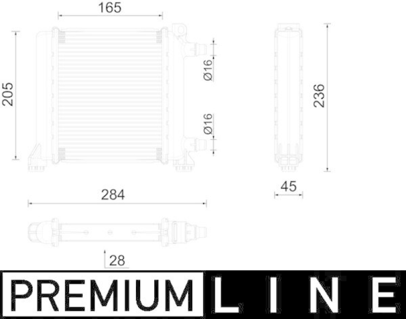 MAHLE Radiator, engine cooling BEHR *** PREMIUM LINE ***