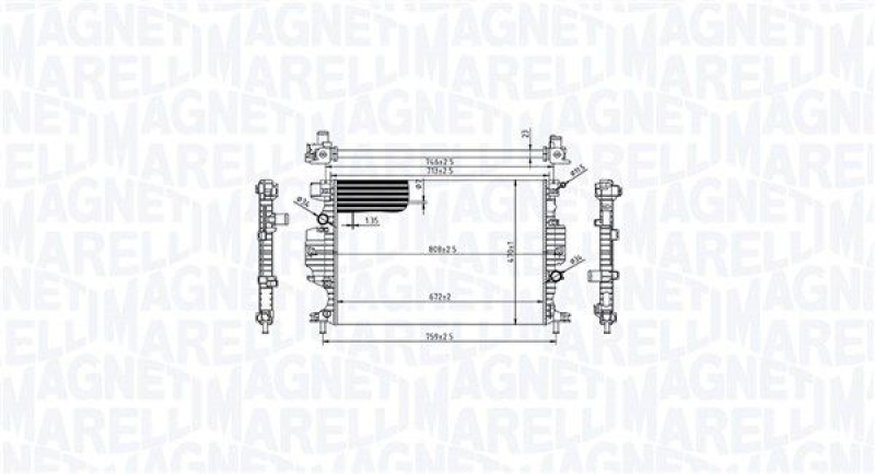 MAGNETI MARELLI Kühler, Motorkühlung