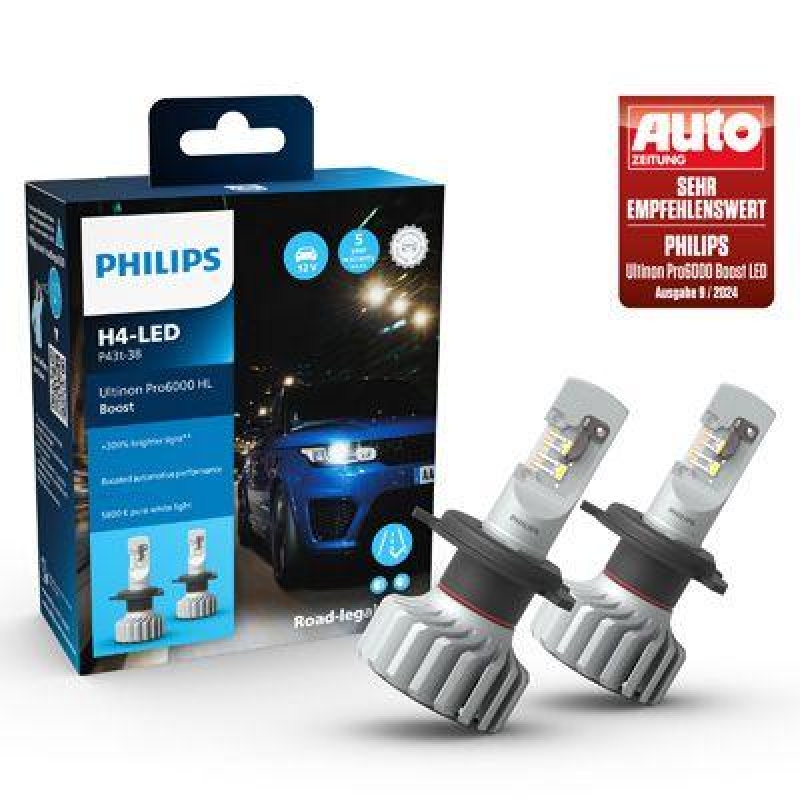 PHILIPS Glühlampe Ultinon Pro6000 Boost H4-LED