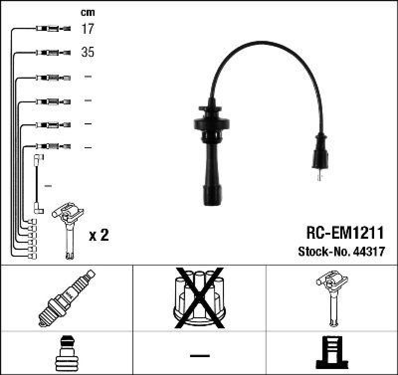 NGK Z&uuml;ndleitungssatz 44317