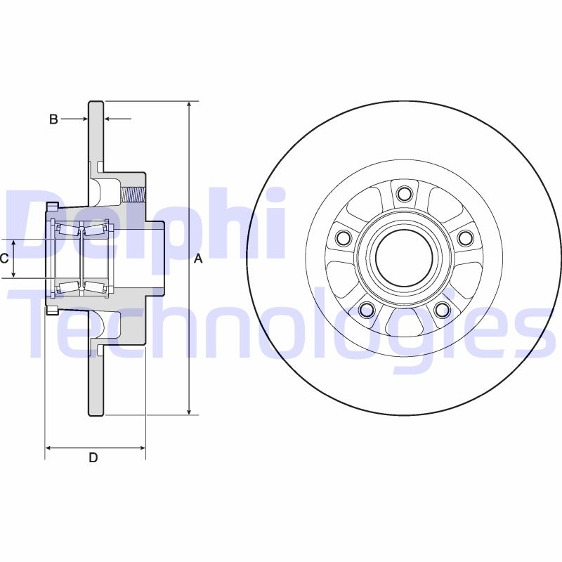 2x DELPHI Bremsscheibe