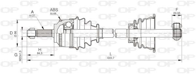OPEN PARTS Antriebswelle