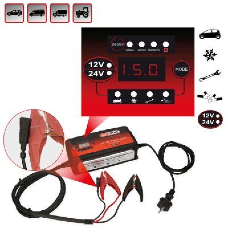 KS TOOLS Batterieladegerät