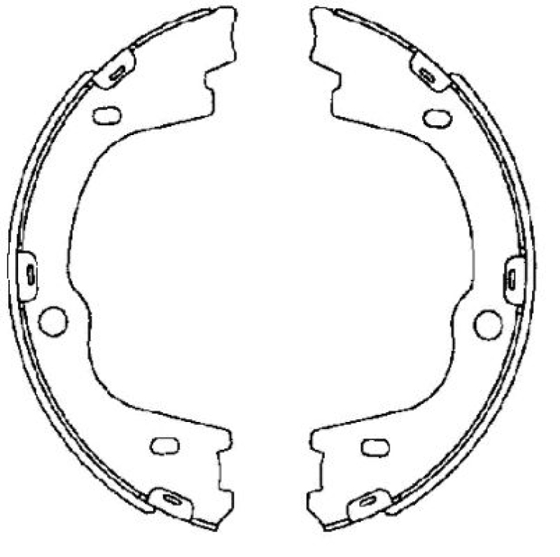 HELLA Brake Shoe Set, parking brake