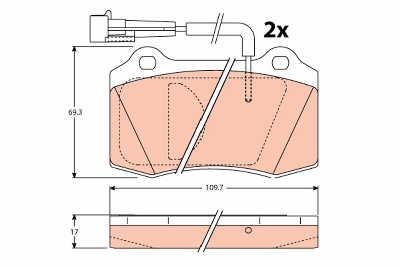 TRW Brake Pad Set, disc brake