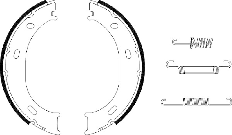 HELLA Brake Shoe Set, parking brake