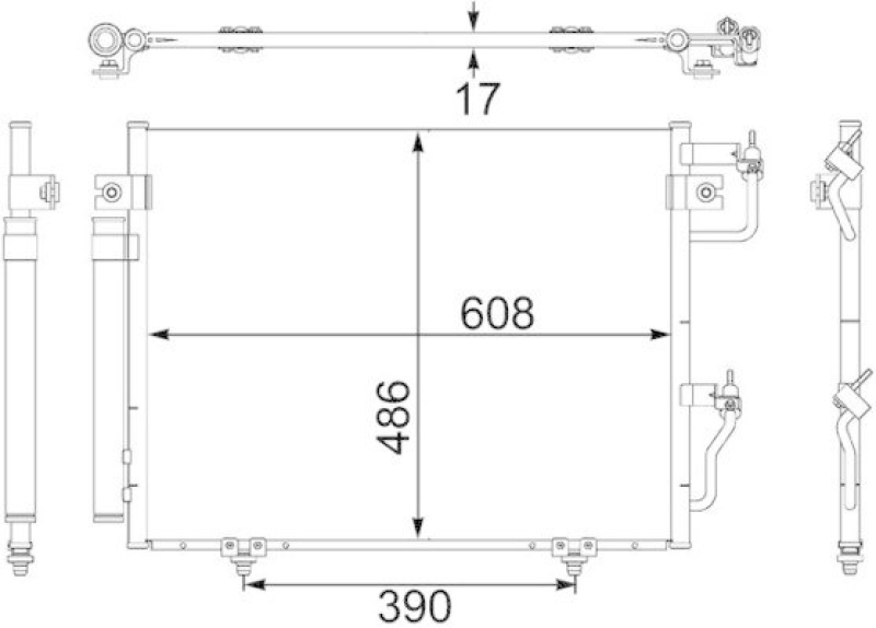 MAHLE Condenser, air conditioning BEHR