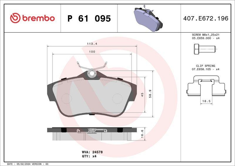 BREMBO Brake Pad Set, disc brake PRIME LINE