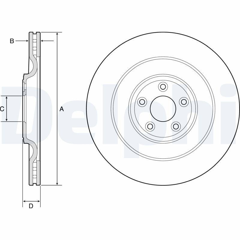 2x DELPHI Bremsscheibe