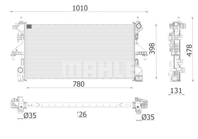 MAHLE Kühler, Motorkühlung BEHR *** PREMIUM LINE ***