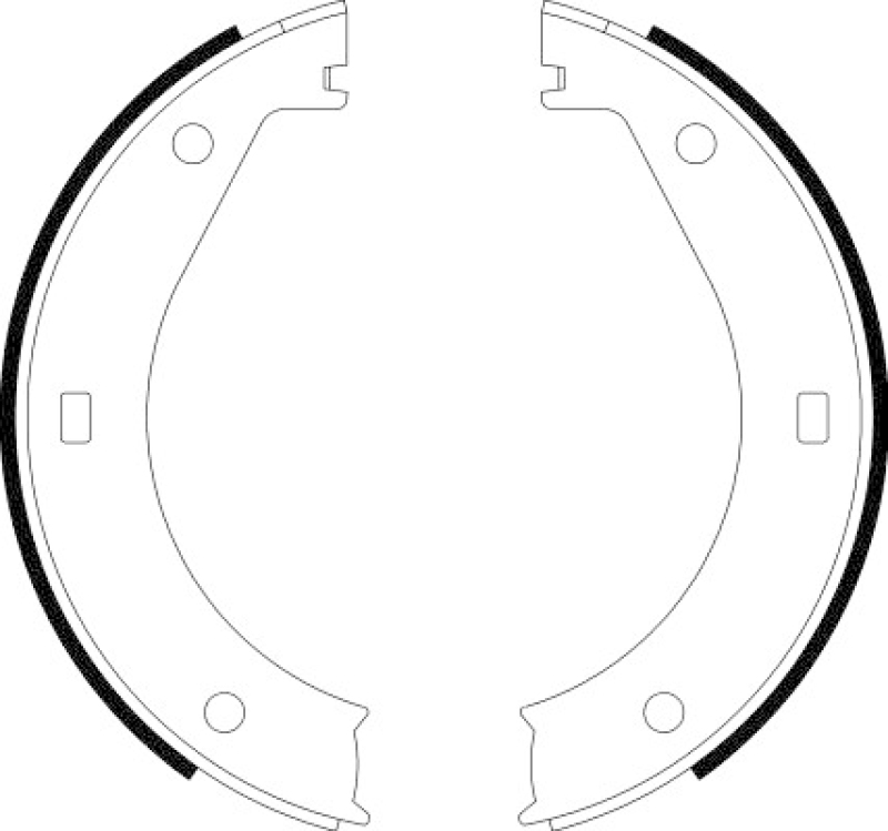 HELLA Brake Shoe Set, parking brake