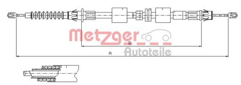 METZGER Seilzug, Feststellbremse