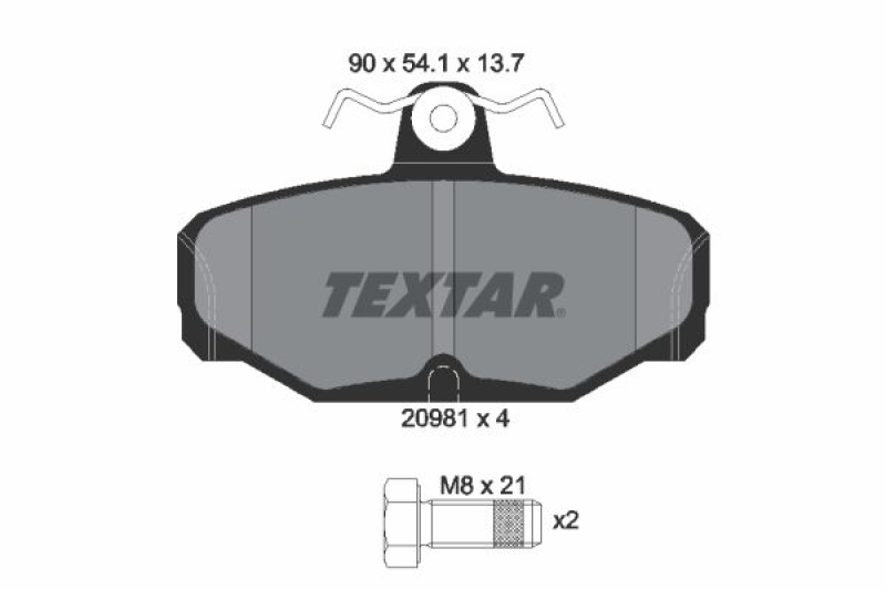 TEXTAR Brake Pad Set, disc brake
