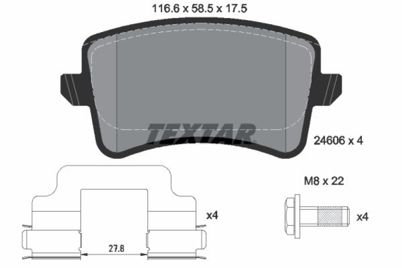 TEXTAR Brake Pad Set, disc brake epad