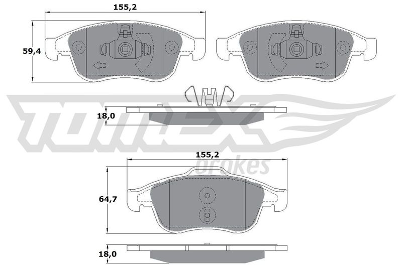 TOMEX Brakes Bremsbelagsatz, Scheibenbremse