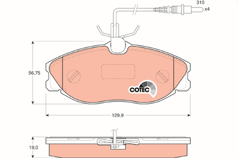 TRW Brake Pad Set, disc brake COTEC