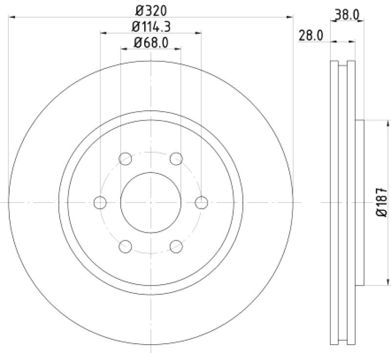 2x HELLA Bremsscheibe PRO High Carbon