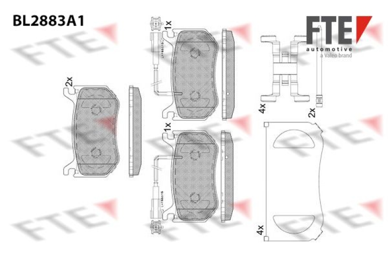 FTE Brake Pad Set, disc brake