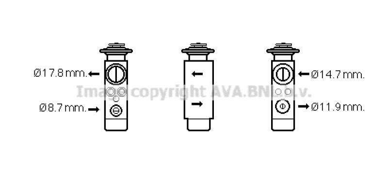 AVA QUALITY COOLING Expansionsventil, Klimaanlage