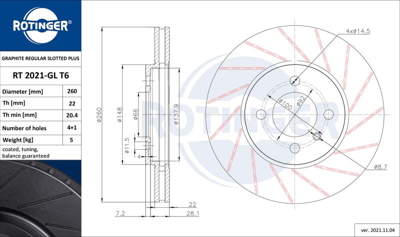 2x ROTINGER Bremsscheibe