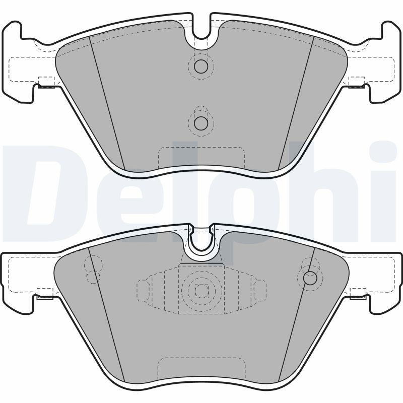 DELPHI Bremsbelagsatz, Scheibenbremse LP1960