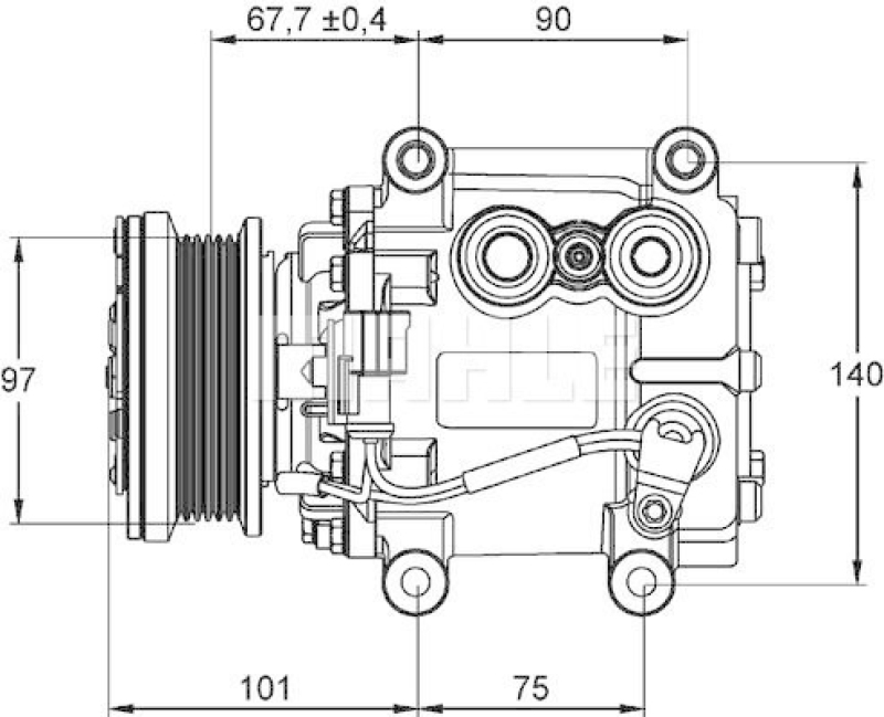 BV PSH Kompressor, Klimaanlage Mahle New 90845016310
