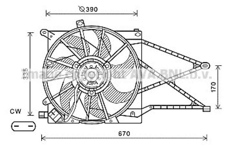 AVA QUALITY COOLING Fan, radiator